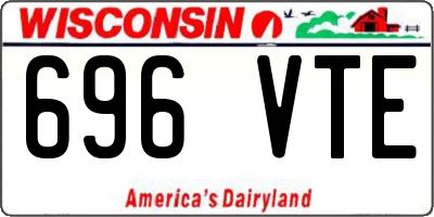 WI license plate 696VTE