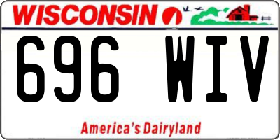 WI license plate 696WIV