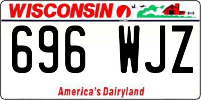 WI license plate 696WJZ