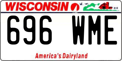 WI license plate 696WME