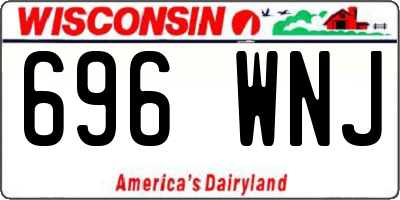 WI license plate 696WNJ