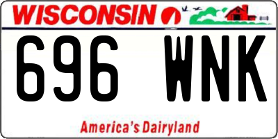 WI license plate 696WNK