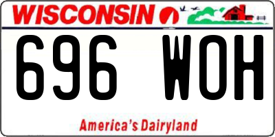 WI license plate 696WOH