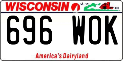 WI license plate 696WOK