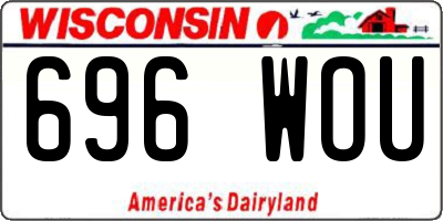 WI license plate 696WOU