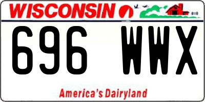 WI license plate 696WWX