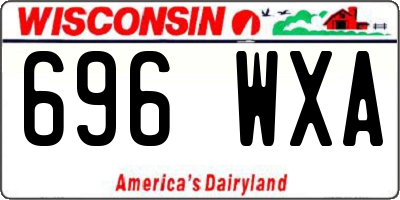 WI license plate 696WXA