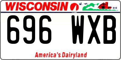 WI license plate 696WXB