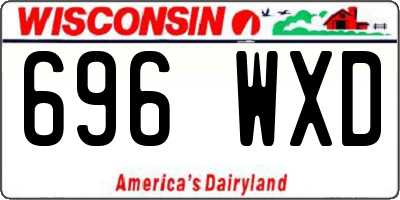 WI license plate 696WXD