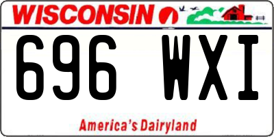 WI license plate 696WXI