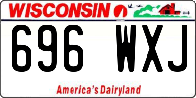 WI license plate 696WXJ