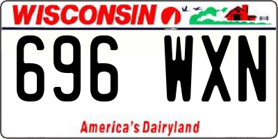 WI license plate 696WXN