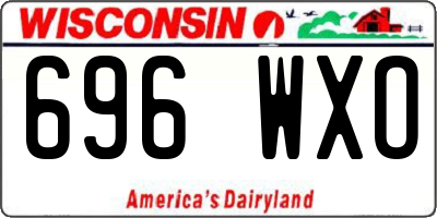 WI license plate 696WXO