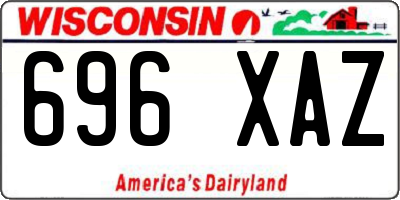 WI license plate 696XAZ