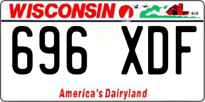 WI license plate 696XDF