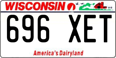 WI license plate 696XET