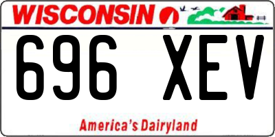WI license plate 696XEV