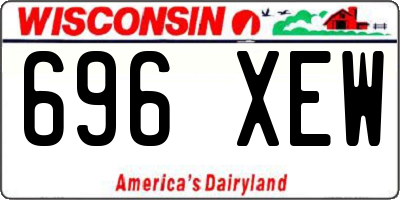 WI license plate 696XEW