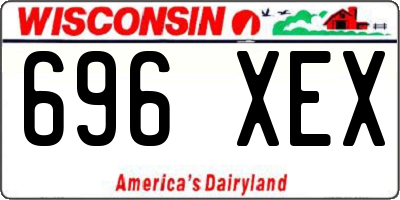 WI license plate 696XEX