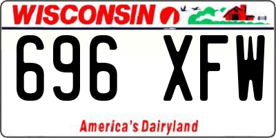 WI license plate 696XFW