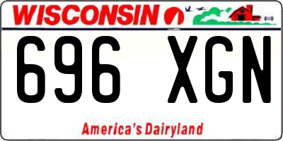 WI license plate 696XGN