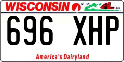 WI license plate 696XHP