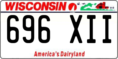 WI license plate 696XII