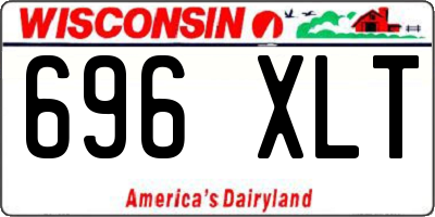 WI license plate 696XLT