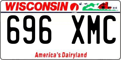 WI license plate 696XMC