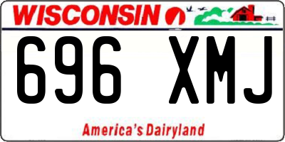 WI license plate 696XMJ