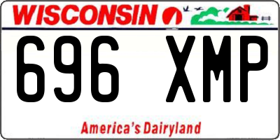WI license plate 696XMP
