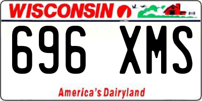 WI license plate 696XMS