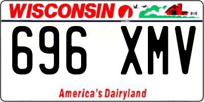 WI license plate 696XMV