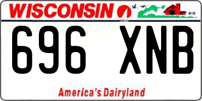 WI license plate 696XNB