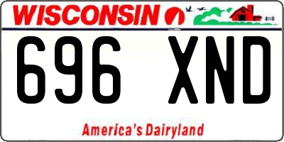 WI license plate 696XND