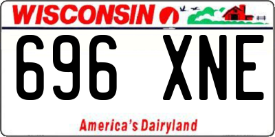 WI license plate 696XNE