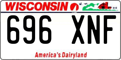WI license plate 696XNF
