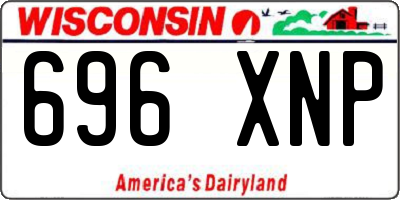 WI license plate 696XNP