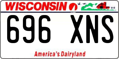 WI license plate 696XNS