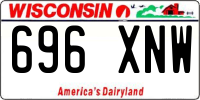 WI license plate 696XNW