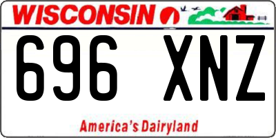 WI license plate 696XNZ