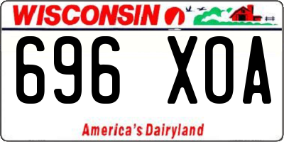 WI license plate 696XOA