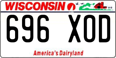 WI license plate 696XOD