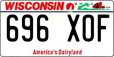 WI license plate 696XOF