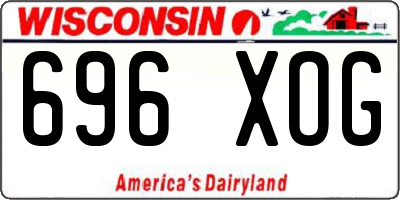 WI license plate 696XOG