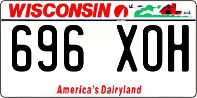 WI license plate 696XOH