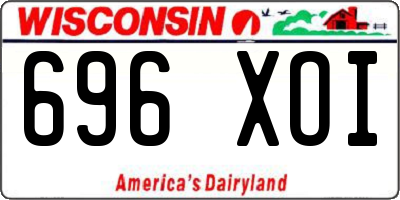 WI license plate 696XOI
