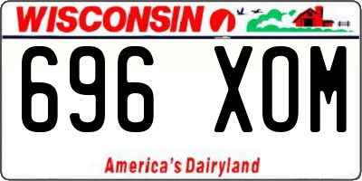 WI license plate 696XOM