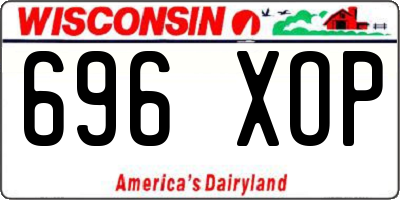 WI license plate 696XOP