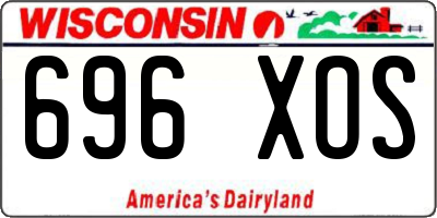 WI license plate 696XOS